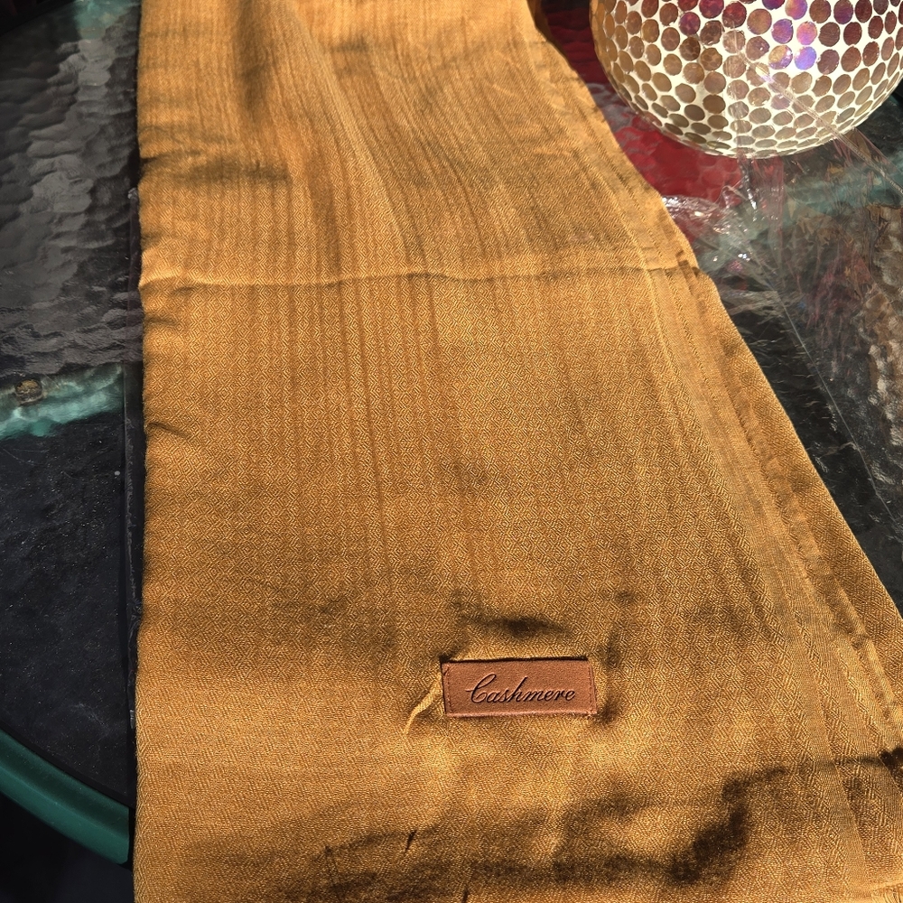 Cashmere Feather Weight Cashmere Travel Wrap, Caramel 44x92"